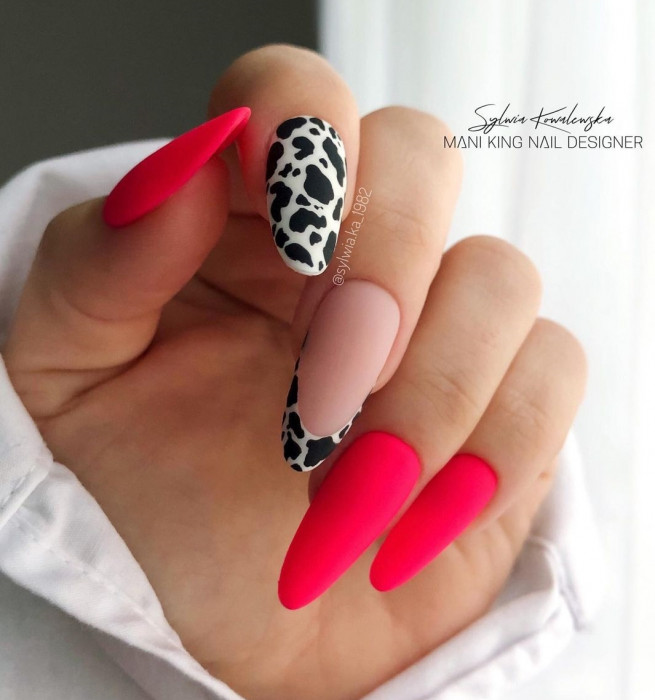 40 Moo..dish Cow Print Nails You Cannot Miss Out This Season - Hairstylery