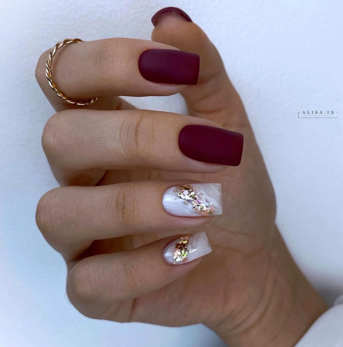 45 Cute Burgundy Nail Ideas to Get a Next-Level Manicure - Hairstylery